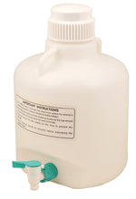 Cargar imagen en el visor de la galería, GARRAFON DE 10L CON LLAVE DE PASO DE PLÁSTICO POLIPROPILENO CON DOS ASAS EISCO