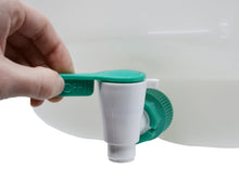 Cargar imagen en el visor de la galería, GARRAFON DE 10L CON LLAVE DE PASO DE PLÁSTICO POLIPROPILENO CON DOS ASAS EISCO