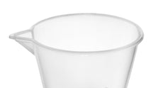 Cargar imagen en el visor de la galería, VASO MEDIDOR CONICO DE 25ML DE POLIBROPILENO GRADUACION EN RELIEVE BASE HEXAGONAL EISCO