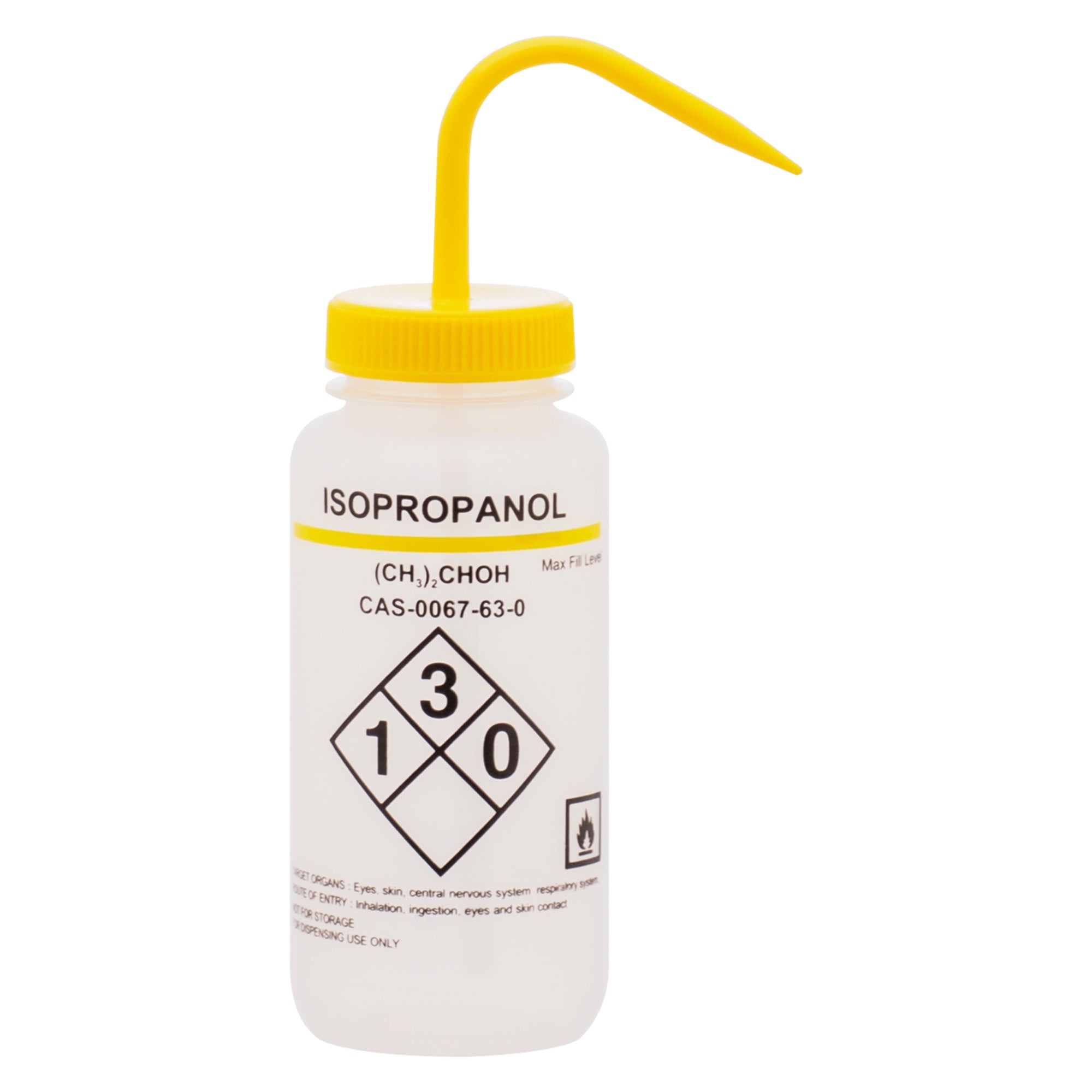 6 Flaconi Lavaggio Eisco Labs LDPE 500ml - Bocca Larga - Per Isopropanolo
