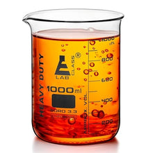 Cargar imagen en el visor de la galería, VASO DE PRECIPITADO REFORZADO 600ML DE VIDRIO BOROSILICATO, FORMA BAJA DE USO RUDO  EISCO
