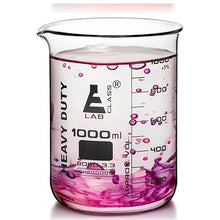 Cargar imagen en el visor de la galería, VASO DE PRECIPITADO REFORZADO 400ML DE VIDRIO BOROSILICATO, FORMA BAJA DE USO RUDO  EISCO
