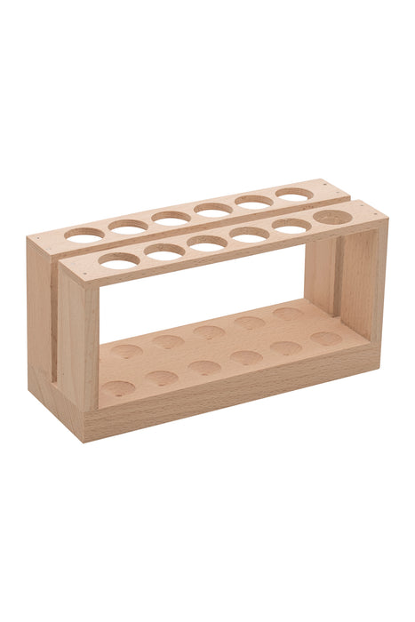 GRADILLA PARA TUBOS DE 15MM CON 12 LUGARES DE MADERA EISCO
