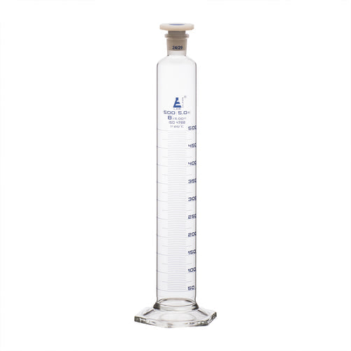 PROBETA DE VIDRIO 500ML CLASE B CON TAPON Y JUNTA 24/29 EISCO
