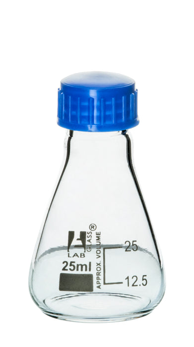 MATRAZ ERLENMEYER 25ML CON TAPAROSCA, GRADUACIÓN BLANCA EISCO