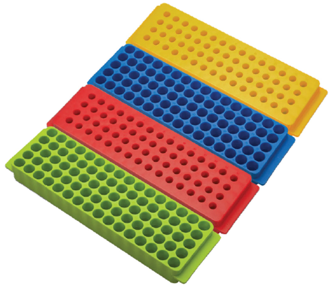 GRADILLA (RACK) REVERSIBLE PARA MICROTUBOS DE 0.5, 1, 2ML EISCO