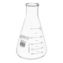 Cargar imagen en el visor de la galería, MATRAZ ERLENMEYER 300ML BOCA ANGOSTA, ASTM, DOBLE ESCALA DE VIDRIO BOROSILICATO EISCO
