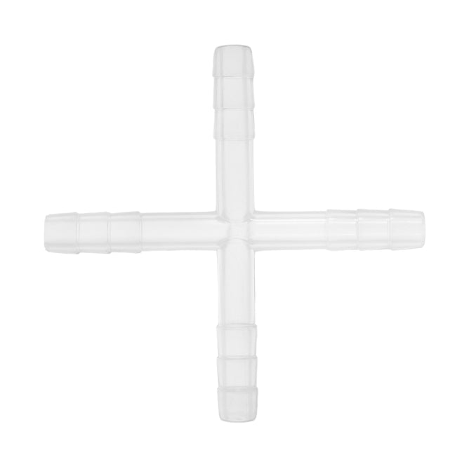 CONECTOR EN CRUZ DE 4 VÍAS DE 10MM PARA MANGUERA EISCO