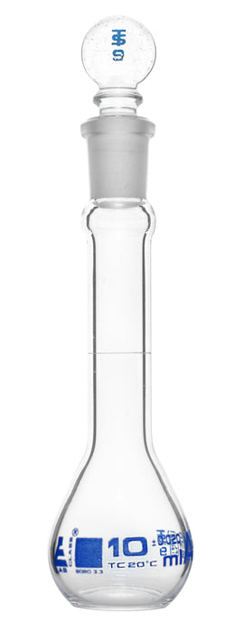 MATRAZ VOLUMÉTRICO (AFORADO) 10ML, CLASE A, SERIALIZADA CON CERTIFICADO INDIVIDUAL EISCO