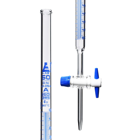 BURETA SCHELLBACH DE 50ML CON LLAVE DE PTFE CLASE A, GRADUACIÓN AZUL EISCO