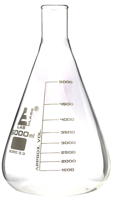 MATRAZ ERLENMEYER 5000ML BOCA ANGOSTA VIDRIO BOROSILICATO EISCO