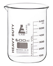 Cargar imagen en el visor de la galería, VASO DE PRECIPITADO REFORZADO 600ML DE VIDRIO BOROSILICATO, FORMA BAJA DE USO RUDO  EISCO
