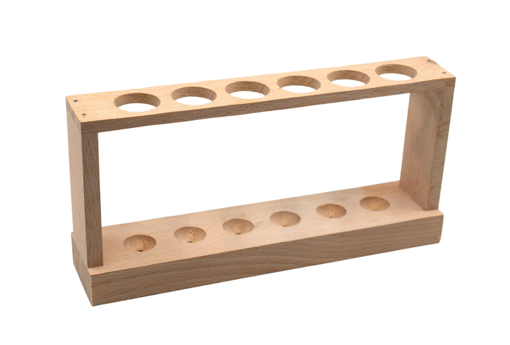 GRADILLA PARA TUBOS DE 15MM CON 6 LUGARES DE MADERA EISCO
