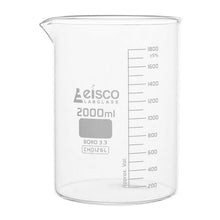 Cargar imagen en el visor de la galería, VASO DE PRECIPITADO REFORZADO 2000ML DE VIDRIO BOROSILICATO, FORMA BAJA DE USO RUDO  EISCO
