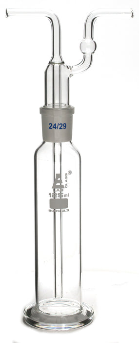 FRASCO DRECHSEL DE 125ML PARA LAVADO DE GASES JUNTA 24/29 VIDRIO DE BOROSILICATO EISCO