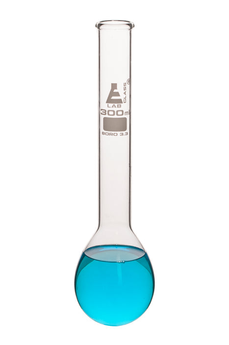 MATRAZ KJELDAHL 300ML DE VIDRIO BOROSILICATO, CUELLO LARGO, FONDO REDONDO EISCO