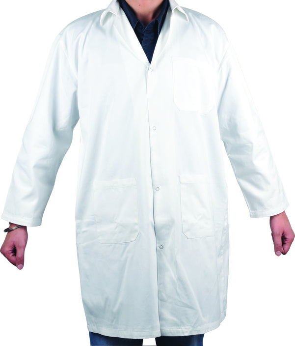 BATA DE LABORATORIO MANGA LARGA TALLA-CH COLOR BLANCO EISCO