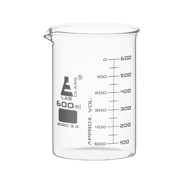 VASO DE PRECIPITADO 600ML, DOBLE ESCALA, ASTM EISCO