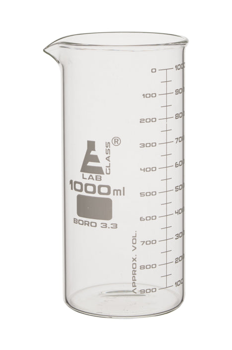 VASO DE PRECIPITADO 1000ML FORMA ALTA (BERZELIUS), DOBLE ESCALA, ASTM CON VERTEDERO EISCO