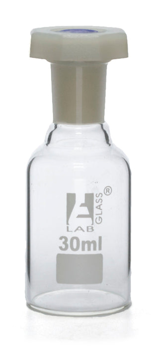 FRASCO PARA REACTIVOS 30ML DE VIDRIO TRANSPARENTE, TAPA DE POLIPROPILENO, BOCA ANGOSTA  EISCO
