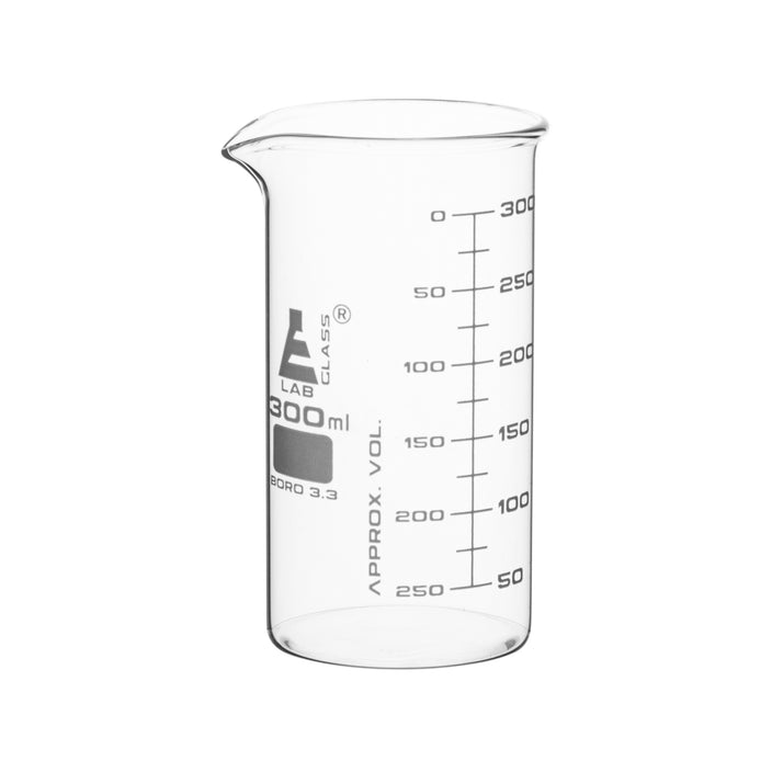 VASO DE PRECIPITADO 300ML FORMA ALTA (BERZELIUS), DOBLE ESCALA, ASTM CON VERTEDERO EISCO