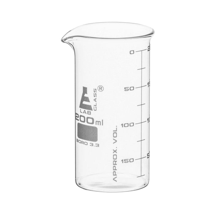 VASO DE PRECIPITADO 200ML FORMA ALTA (BERZELIUS), DOBLE ESCALA, ASTM CON VERTEDERO EISCO