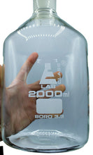 Cargar imagen en el visor de la galería, FRASCO PARA REACTIVOS 2000ML DE VIDRIO TRANSPARENTE, TAPA DE POLIPROPILENO, BOCA ANGOSTA  EISCO
